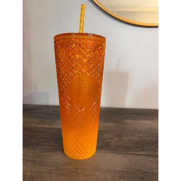 Starbucks Other - Starbucks Mango Ombre Jeweled Studded Cold Cup in a 24oz Venti  2022 Release